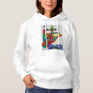 ASL American Sign Language Ik hou meer van je Hoodie