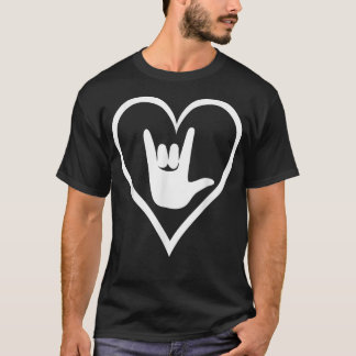 ASL American Sign Language Ik hou van je T New Col T-shirt