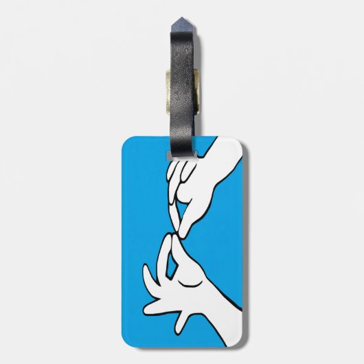 ASL American Sign Language INTERPRET Bagagelabel (Achterkant verticaal)