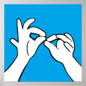 ASL American Sign Language INTERPRET Poster (Voorkant)