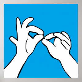 ASL American Sign Language INTERPRET Poster