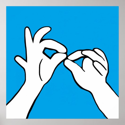 ASL American Sign Language INTERPRET Poster (Voorkant)
