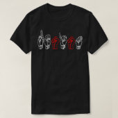 ASL American Sign Language Resist T-shirt (Design voorkant)