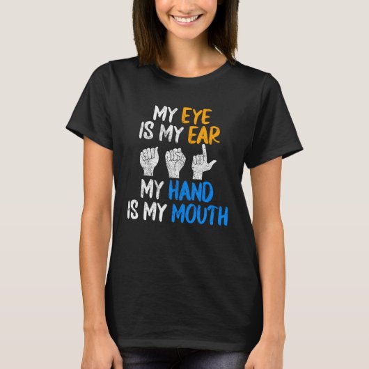 ASL American Sign Language T-shirt (Voorkant)