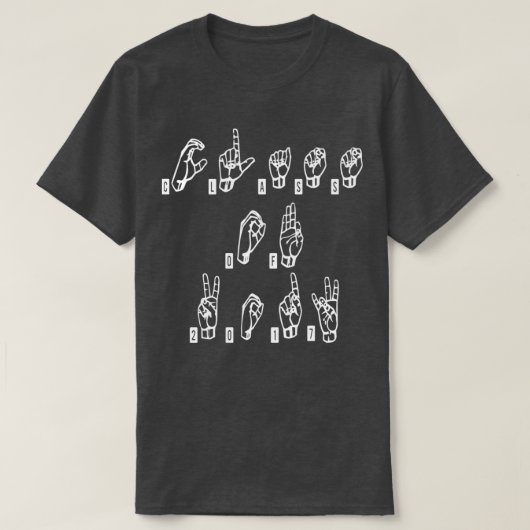 ASL American Sign Language T T-shirt (Design voorkant)