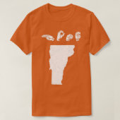 ASL American Sign Language Vermont Home T T-shirt (Design voorkant)
