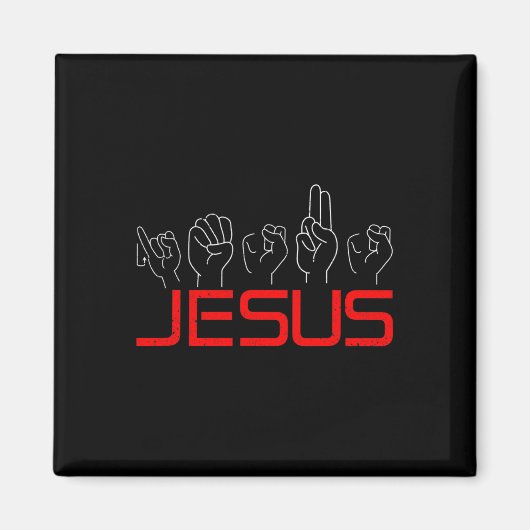 ASL Amerikaanse Gebarentaal Christelijk Dove Aware Magneet (Voorkant)