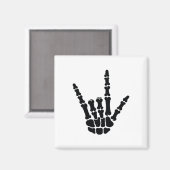 ASL Amerikaanse Gebarentaal I Love You Skeleton Ha Magneet (Voorkant / Achterkant)