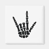 ASL Amerikaanse Gebarentaal I Love You Skeleton Ha Magneet (Voorkant)