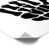 ASL Amerikaanse Gebarentaal I Love You Skeleton Ha Poster (Hoek)