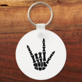 ASL Amerikaanse Gebarentaal I Love You Skeleton Ha Sleutelhanger (Voorkant)