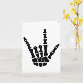 Asl Amerikaanse Gebarentaal Ik Hou Van Skelet Hand Kaart (Gele Bloem)