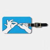 ASL Amerikaanse Gebarentaal INTERPRETEREN Bagagelabel (Voorkant horizontaal)