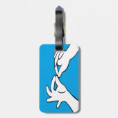 ASL Amerikaanse Gebarentaal INTERPRETEREN Bagagelabel (Achterkant verticaal)