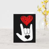 Asl Amerikaanse Gebarentaal Liefde Hand Gebaar Asl Kaart (Gele Bloem)