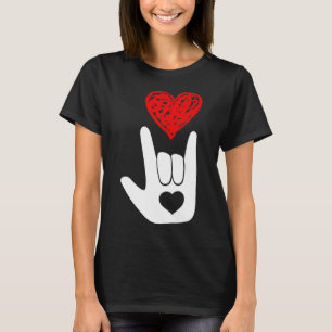 Asl Amerikaanse Gebarentaal Liefde Hand Gebaar Asl T-shirt