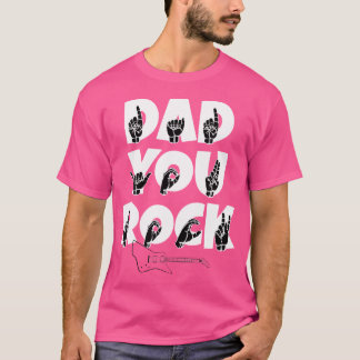 Asl Amerikaanse Gebarentaal Papa Je Bent Geweldig T-shirt