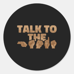 ASL Amerikaanse Gebarentaal Praat met de Handen 1 Ronde Sticker