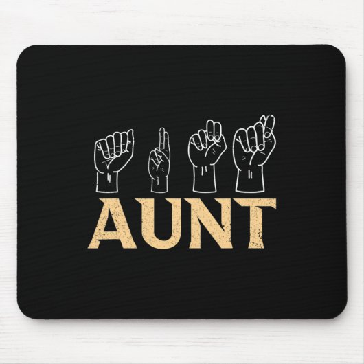 ASL Amerikaanse Gebarentaal Tolk Doof Aware Muismat (Voorkant)