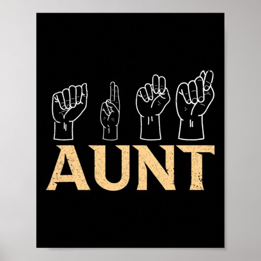 ASL Amerikaanse Gebarentaal Tolk Doof Aware Poster (Voorkant)