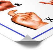 ASL Amerikaanse Gebarentaal Tolk Doof Poster (Hoek)