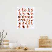 ASL Amerikaanse Gebarentaal Vertaler Dove Poster (Keuken)