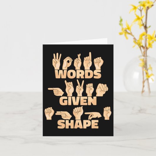 ASL Amerikaanse gebarentaal woorden gegeven vorm Kaart (Gele Bloem)