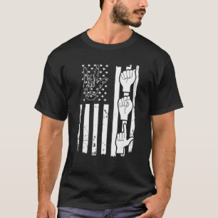 ASL Amerikaanse vlag Amerikaanse gebarentaal T-shirt
