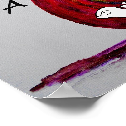 ASL Apple voor de leraar Poster (Hoek)