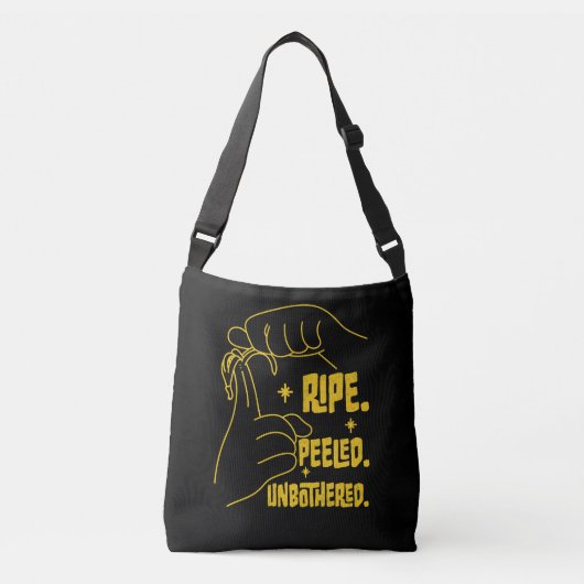 ASL Banana Design - Ripe, Peeled, Unbothered   Crossbody Tas (Voorkant)