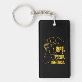 ASL Banana Design - Ripe, Peeled, Unbothered   Sleutelhanger