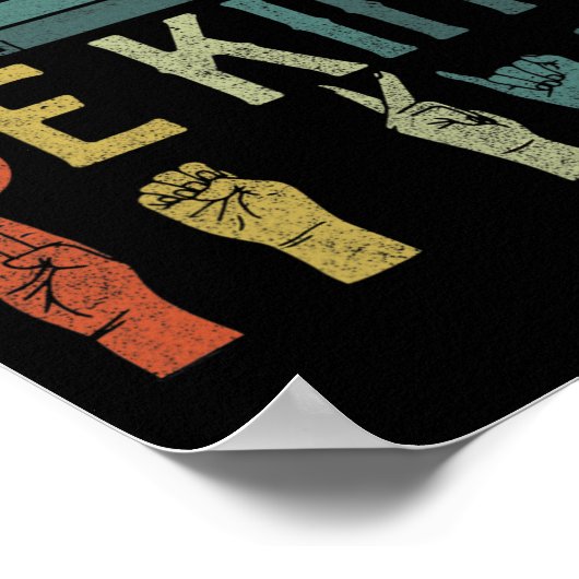 ASL Be Kind ASL Amerikaanse Gebarentaal Poster (Hoek)