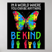 ASL Be Kind s1 ASL Amerikaanse gebarentaal Poster (Voorkant)