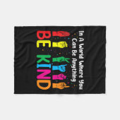 ASL Be Kind S Vrouwen Mannen, Autisme Bewustzijn J Fleece Deken (Voorkant (Horizontaal))