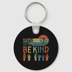 Asl Be Kind T-shirts Au Awareness Vlinder Jongen K Sleutelhanger