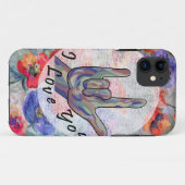 ASL Bloemen en Ik Hou van Jou Case-Mate iPhone Case (Achterkant (horizontaal))