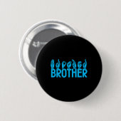 Asl Brother Amerikaanse Gebarentaal Doofbewustzijn Ronde Button 5,7 Cm (Voorkant /achterkant)