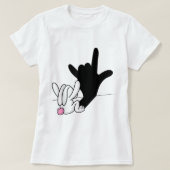 ASL Bunny Reflection I hou van je handgebarentaal T-shirt (Design voorkant)