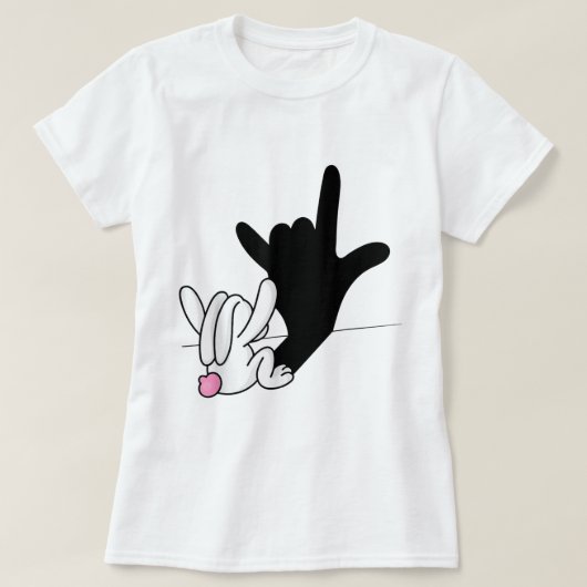 ASL Bunny Reflection I hou van je handgebarentaal T-shirt (Design voorkant)