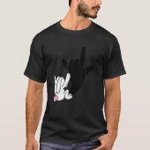ASL Bunny Reflection I hou van je handgebarentaal T-shirt (Voorkant)