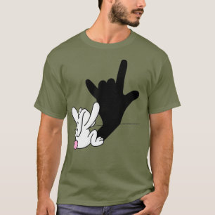 ASL Bunny Reflection Ik hou van je handgebarentaal T-shirt