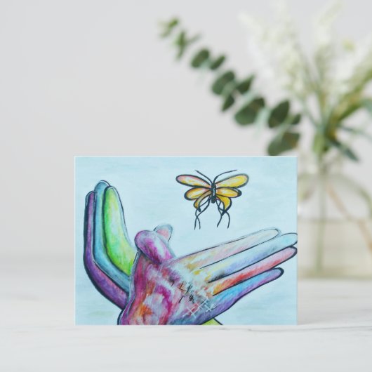 ASL Butterfly Briefkaart (Staand voorkant)