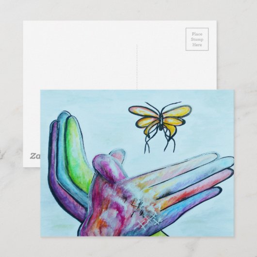 ASL Butterfly Briefkaart (Voorkant / Achterkant)