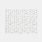 ASL Chart Fleece Blanket Deken (Voorkant (Horizontaal))