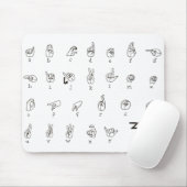 ASL Chart Mousepad Muismat (Met muis)