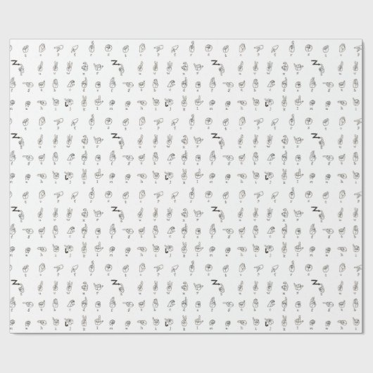 ASL Chart Wrapping Paper Cadeaupapier (Vlak)