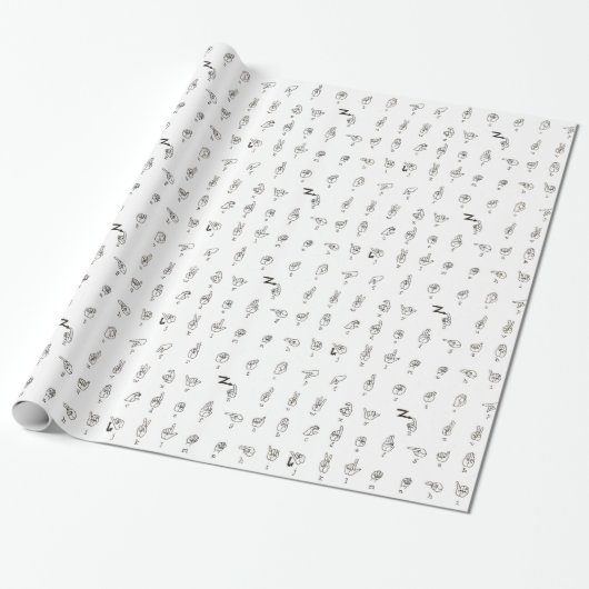 ASL Chart Wrapping Paper Cadeaupapier (Uitgerold)