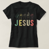 ASL Christian American Sign Language Religious Dea T-shirt (Design voorkant)