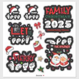 ASL Christmas Stickers