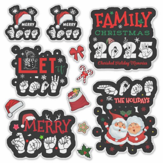 ASL Christmas Stickers (Voorkant)